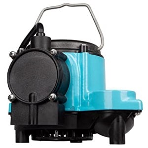 Little Giant Sump Pump Model 506160 0.33 Horse power Cast Iron Housing, Base and Volute Diaphragm Switch Automatic Submersible Sump Pump